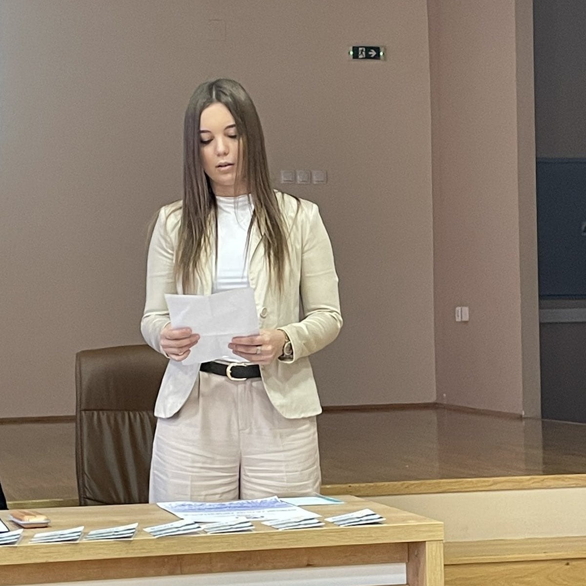 Teodora Kankaraš obraća se učesnicima svečanosti
